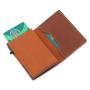Customized Crazy Horse Aluminium Wallet Genuine Leather Aluminum Alloy Card Holder Pop Up Wallet