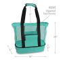 OEM Wholesale Waterproof Mesh Tote Fashion Simplicity Casual Insulated Cooler Food Bag for Beach Camping Picnic