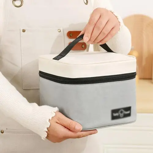 Stripe Beach Cooler Bag with Handle Straps Traveling Thermal Bag Insulated Picnic Beach Cooler Shoulder Bag