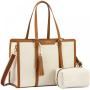 LOVEVOOK wholesale fashion school shoulder bags work business travel 15.6 17in Laptop Tote Bag women briefcase 2pcs handbags set
