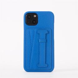 Capa De Celular Telefone Luxury Designer Genuine Leather Mobile Phone Cover Case With Card Holder Finger Handle For Iphone 14 15