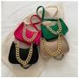 New style cheap low price shoulder bag ladies beautiful chunky chain  purses handbag for girls