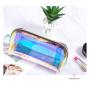 Gelory Fashion Holographic Clear PVC Makeup Pouch Waterproof Glitter Laser Shell TPU Cosmetic Bag