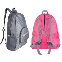 Multi-color Custom Logo Lightweight Polyester Fabric Unisex Packable Backpack Foldable Travel Bags