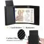 RFID blocking mens slim wallet minimalist vegan leather wallet