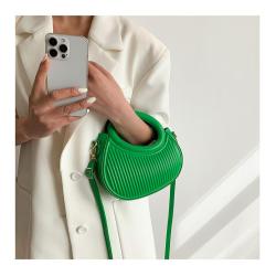 HR502 Women's Bag New Fashion Retro Personalized Ladies Handbag Trend Versatile One Shoulder Crossbody Irregular Moon Shape Bag