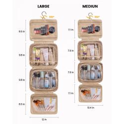 LOVEVOOK quilted Bathroom Toiletry Bag for Women travel Hanging Makeup Organizer with Jewelry Compartment Portable Cosmetic Bags