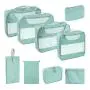 Custom Lightweight Travel Compression Mesh Storage Bags 9 Pack Packing Cubes Travel Luggage Organizer Set