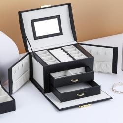 KBW684  Simple Drawer Jewelry Organizer Creative Coiled Silk Pattern Jewelry Box High Quality Earrings Earrings Ring Jewelry Box