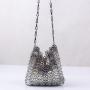 2024  Novelty Metal Sequins Purse Chain Hollow Out Ladies Wedding Hand Bags Glittering Luxury Clutch Bag Evening Bags for Women