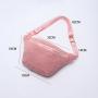Keymay High Quality Multi-color DIY Personalized Varsity Letter Patches Plush Fanny Pack Belt Bag Sherpa Bum Bags for Women