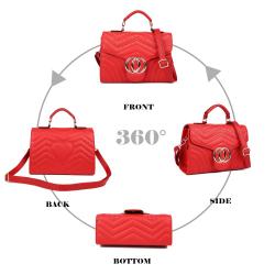 2024 new summer simple design ladies leather shoulder bag popular fashion engraved stripes crossbody bag