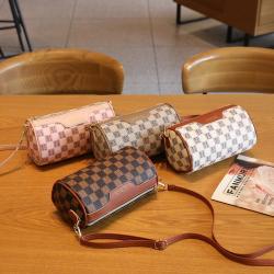 Simple Retro Shoulder Bag for Women 2024 new Wholesale Women's Crossbody Bag Printed Niche Cylinder Messenger Bag Female