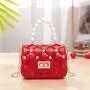 2022 New fashion women's shoulder bags single chain shoulder bag  pearls kid Candy PVC Jelly bags women handbags with diamonds