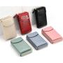 HR190 New Trend Mobile Phone Card Holder Bag Pu Fashionable Birthday Gift Wallet Multifunctional Women'S Long Crossbody Wallet