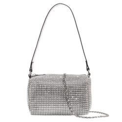 Fashionable New Style Crystal Evening Clutch Bag for Women Famous Design Single Handle PU Lining Zipper Button Closures Portable