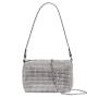Fashionable New Style Crystal Evening Clutch Bag for Women Famous Design Single Handle PU Lining Zipper Button Closures Portable