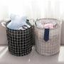 SN038 Fashion Waterproof Portable Foldable Collapsible Laundry Hamper Dirty Clothes Storage Cotton Laundry Basket