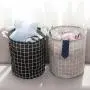 SN038 Fashion Waterproof Portable Foldable Collapsible Laundry Hamper Dirty Clothes Storage Cotton Laundry Basket