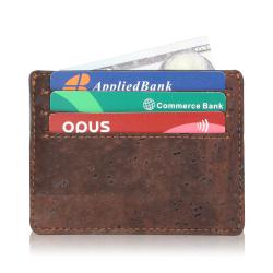 Slim Portafogli Carte Credito Vera Pelle Uomo In Pelle Rfid Porta Carte Titolare Cuoio Di Sughero
