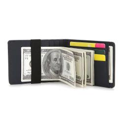 HF012 Business Money Clip Elastic Wallets Card Holder RFID Wallet Money Clip Wallets Leather Men Credit Card Holder