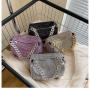 HR326 Popular Bright Diamond Small Pillow Type Bag Luxury Ladies New Dinner Party Clutch Bag Women's Trendy Chain Crossbody Bag
