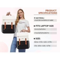 15.6 17 Inch Airline Approved Carry on Backpack Work Business College School Backpack Bag Travel Laptop Backpack Purse for Women