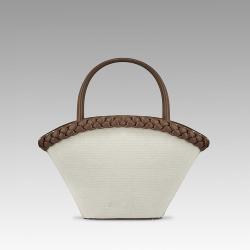 Handbag Factory Custom 2024 Newest Fashion Ladies Hand Bags Luxury Pu Leather Woven Basket Design Women's Bucket Handbags