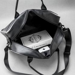 Gelory Gym Custom Logo Travel Bags Leather Sport Bag  Man Waterproof Hand Travel Bag Print Logo