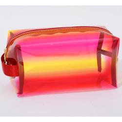 Rainbow Makeup Organizer 4 Set TPU Semi Clear Women Wash Toiletry Bag for Trip Pencil Case Storage Cosmetic Bags for Travel