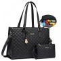 LOVEVOOK wholesale multi-functional handbag fashion quilted shoulder bag large capacity cooler bags with 15.6in laptop hand bags
