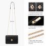 LOVEVOOK 2023 Leather Quilted Sling Shoulder Bag with Chain Trendy Clutch Ladies Evening Purse Luxury Crossbody Bags for Women