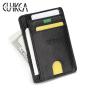 CUIKCA RFID Blocking Carbon Fiber Pattern PU Leather Wallet Purse Unisex Driver's License Card Holder Business ID Bank Card Case