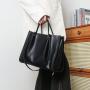 Custom Logo Female Vintage Real Leather Ladies Shoulder Tote Bags With Zipper For Women Large Capacity Handbags And Purses