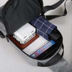 Luxury Designer Nylon Custom Logo Printed Men Sling Crossbody One Shoulder Cross Body Chest Messenger Bags With Charging Port