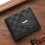 2024 New Men's Short Business Wallet Factory Direct Luxury Multi-Card Horizontal Position Waterproof Open Closure Type