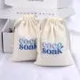 Custom Logo Printing Reusable Cotton Linen Jewelry Muslin Bag Organic Drawstring Christmas Gift Dust Pouch