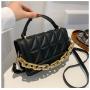 Lady Designer Bags Fashion Korean Diamond Lattice Bag Golden Chain Fashion Single Shoulder Messenger Small Square Flap Purses