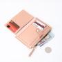 Ladies wallet short small tri-fold money clip fashion simple clutch bag leather women's wallets coin purse Factory wholesale