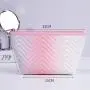 Personalized Gradient Color Cosmetic Bags Travel Waterproof PU Leather Cosmetic Organizer Toiletry Pouch Bag