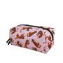 Custom Pink Pouch Toiletry Bag for Women Girls Gifts Water-Resistant Daily Storage Digitally Tiger Printing Cosmetic Bag Logo