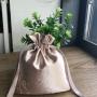 Custom Logo Embroidery Champion Silk Gift Bag Silk Drawstring Gift Packaging Bag