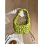 Fashion creative design pleated plaid shoulder bag   trendy multi-color handbags   Soft Nylon hand bags for women