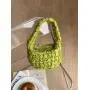 Fashion creative design pleated plaid shoulder bag   trendy multi-color handbags   Soft Nylon hand bags for women