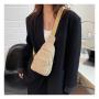 HR528 New Women's Chest Bag Corduroy Waistpack New Casual Lightweight Shoulder Bag Versatile Simple Crossbody Running Waist Bag