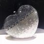 Factory Price Luxury Heart Shape Bean Party Purse Clutches Rhinestone luxury metal clutch purses frames for weddings