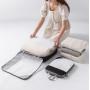 custom printing portable 7 piece waterproof travel essentials accessories luggage suitcase organizer bag set  packing cubes