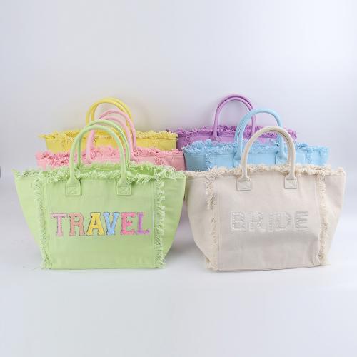 Keymay Hot Sale RTS High Quality Bridesmaid  Gift Honeymoon Tote Girls Large Canvas Tote Bag Thick Canvas Bags Women's Tote Bag