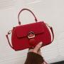 Cross Section Square Women Handbags Ladies Bags Pure Color Fashion Women Bags Pu Leather Women's Shoulder Bags JY220822