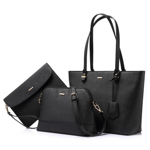 Lovevook 2022 luxury high quality 3pcs purses and handbags for ladies large capacity PU leather women's tote bags